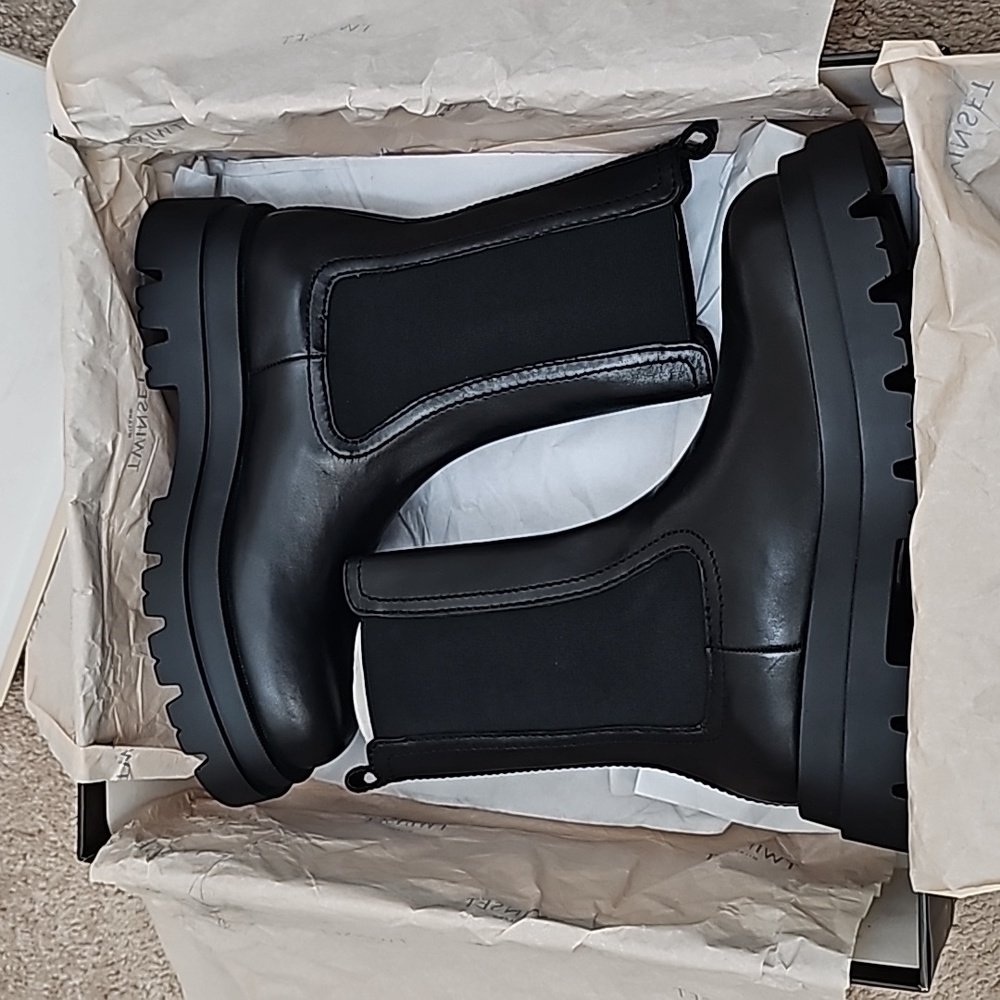 🇮🇹 NEW Twinset Platform Anfibio Chelsea Boots 38.5 7.5